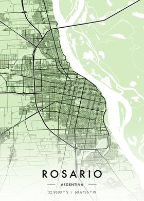 Rosario City Map Green