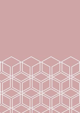 Pink hexagon art