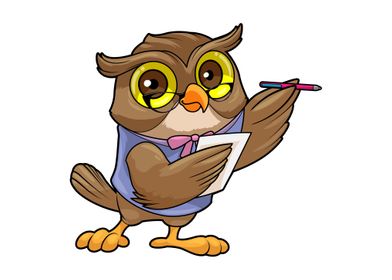 Owl Secretary Pen Paper