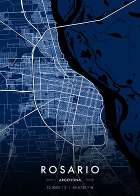 Rosario City Map Blueprint