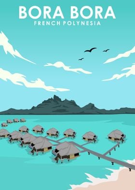 Bora Bora Travel Poster