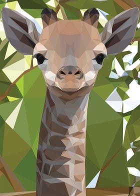 Low Poly Baby Giraffe