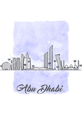 abu dhabi watercolor