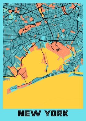 New York Gloria City Map