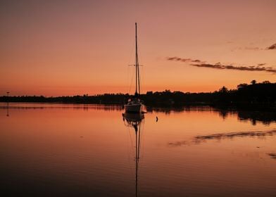 Sunrise Views With Boat