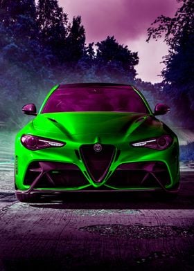 Green Alpha Romeo