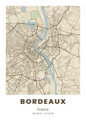 Bordeaux City Map