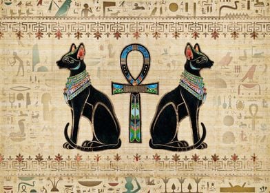 Egyptian Cats ankh cross