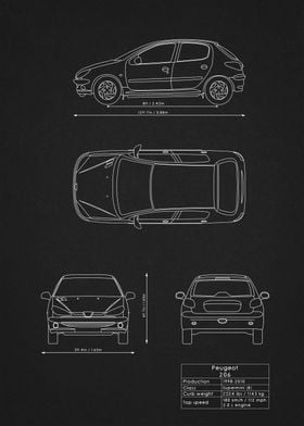 Peugeot 206 blueprint