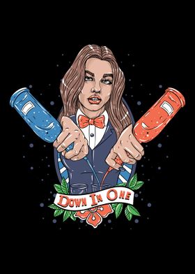 Female Bartender Tapster