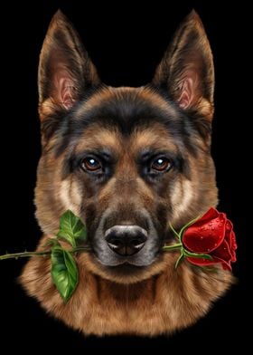 Romantic German Shepherd