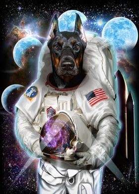 Astronaut Doberman Dog