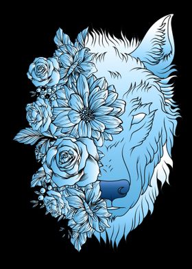 Flower Wolf Lover Ghost