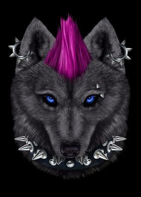 Punk Rock Black Wolf