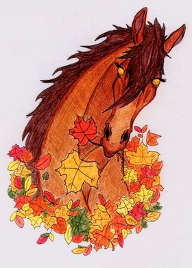 Autumn horse