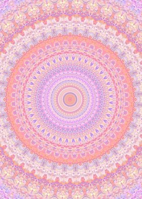 Trippy Pastel Mandala