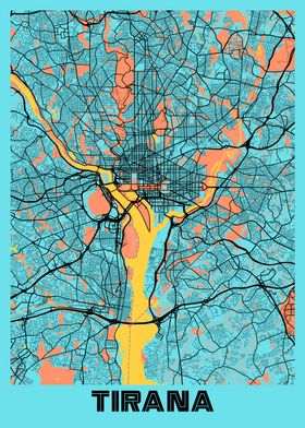 Tirana Gloria City Map