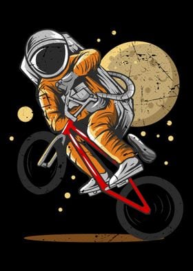 astronaut biking