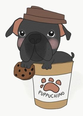 Puppuchino bull dog coffee