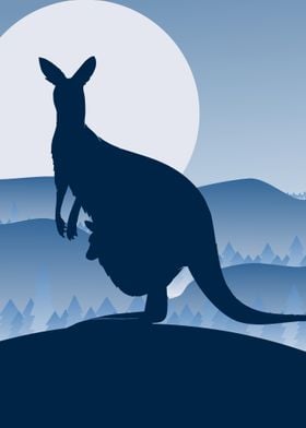 Kangaroo Silhouette 