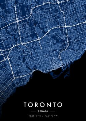 Toronto City Map Blueprint