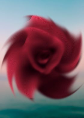 Red abstract rose