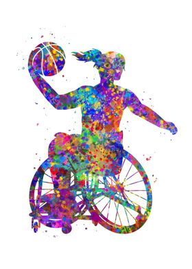 Wheelchair basketball girl