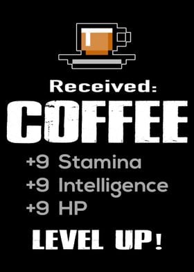 Coffee level up gamer