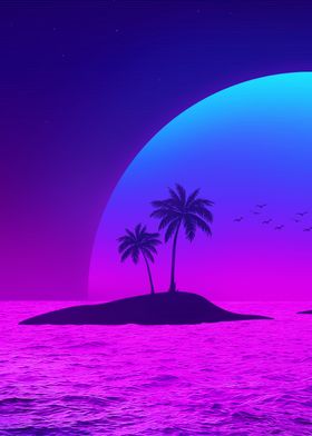 synthwave palm 1