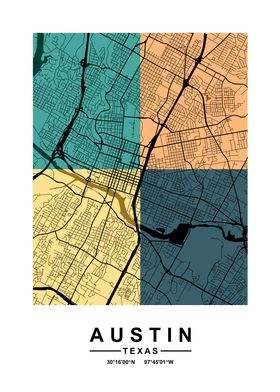 Austin Color Street Map