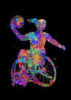 Wheelchair basketball girl