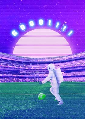 Astronaut Play Football