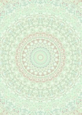 Pale Green Boho Mandala