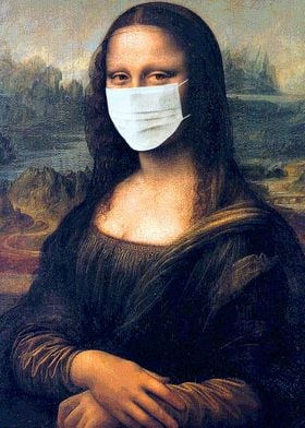 Mona Lisa face Mask 