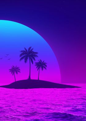 synthwave palm 2