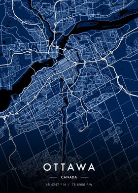 Ottawa City Map Blueprint