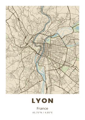 Lyon City Map