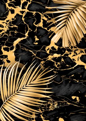 Black Gold marble tropic 4