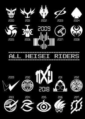 All Heisei Riders Symbol