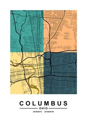 Columbus Color City Map