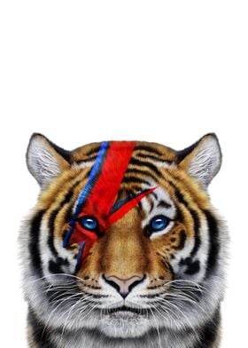 Lightning Tiger' Poster by Fox Republic | Displate