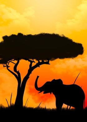 Elephant Silhouette