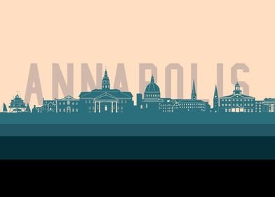 annapolis skyline retro