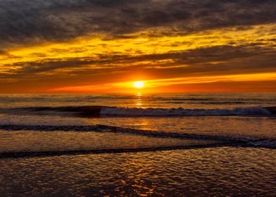 Sunrise beach landscape