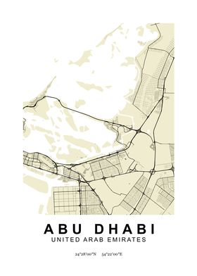 Abu Dhabi Classic Map