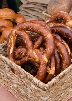 Pretzels in a Basket