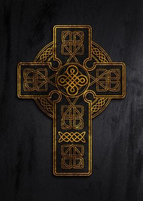 Celtic Cross golden