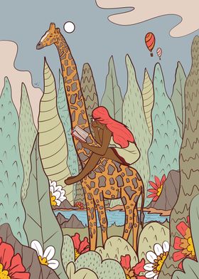 A read with the giraffe