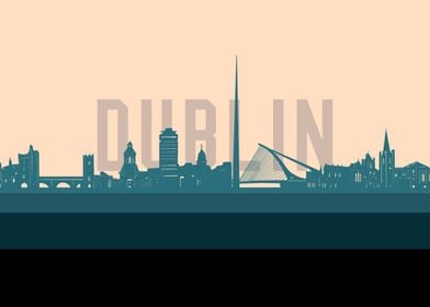 dublin skyline retro