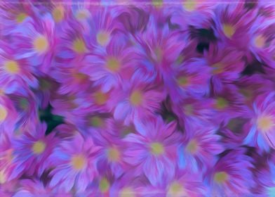 abstract daisy in bloom 